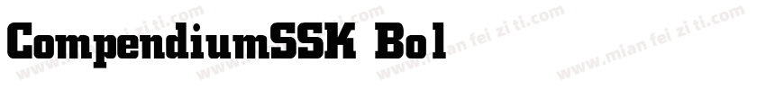 CompendiumSSK Bold字体转换